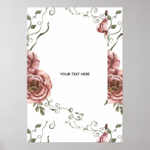 Create Your Own floral  Poster