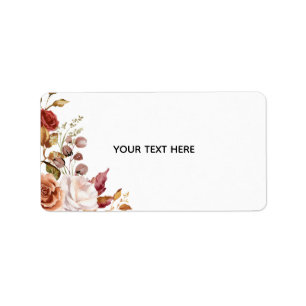 Create Your Own Floral Return Address Label