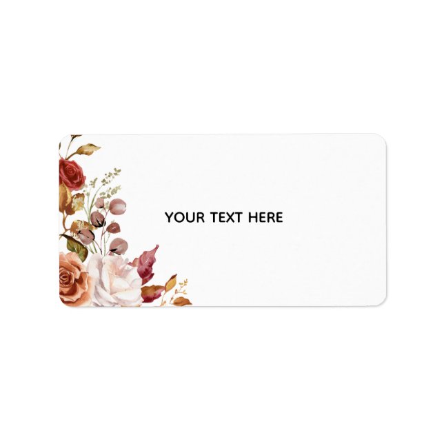 Create Your Own Floral Return Address Label (Front)