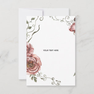 Create Your Own floral RSVP Card