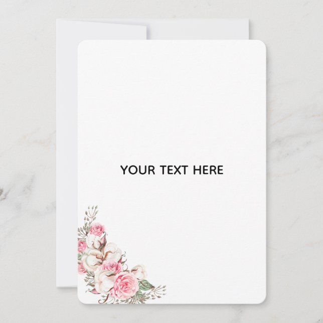 Create Your Own Floral  Save The Date (Front)