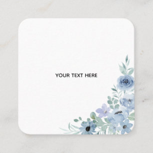 Create Your Own Floral  Square Business Card