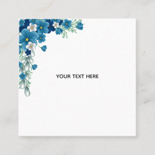 Create Your Own Floral Square Business Card