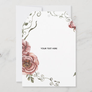 Create Your Own floral  Thank You Card