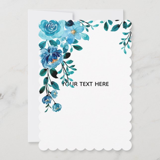 Create Your Own Floral Thank You Card (Front)