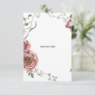 Create Your Own floral Thank You Card