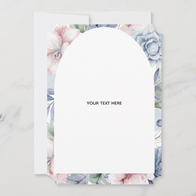 Create Your Own floral Thank You Card (Front)