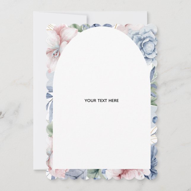Create Your Own floral Thank You Card (Front)