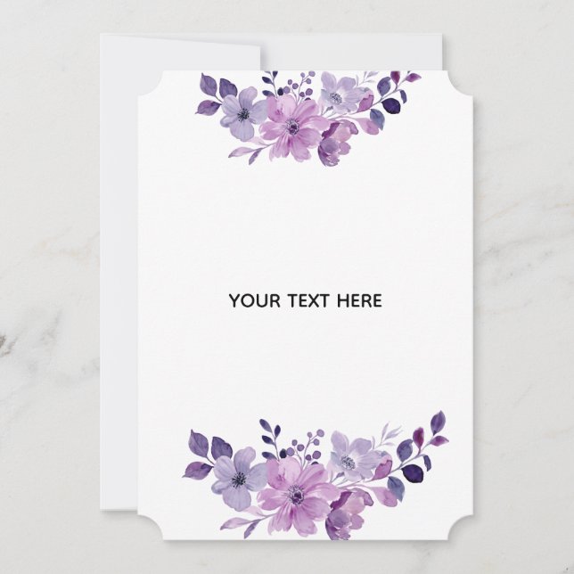 Create Your Own Floral Thank You Card (Front)