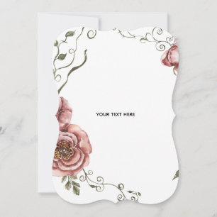 Create Your Own floral Thank You Card