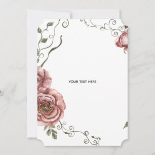 Create Your Own floral Thank You Card
