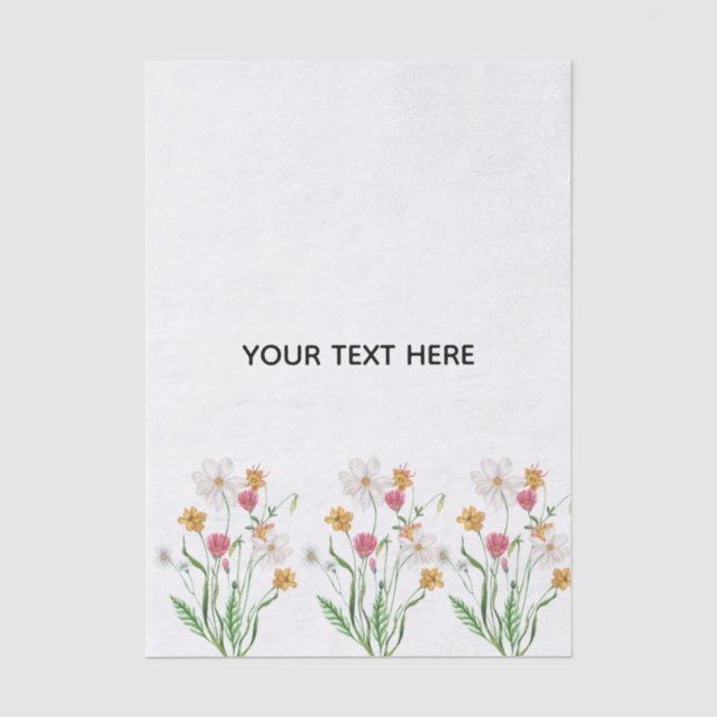 Create Your Own Floral  Tissue Paper (Front)
