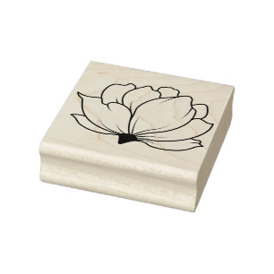 Create Your Own Flower Bud Floral Rubber Stamp