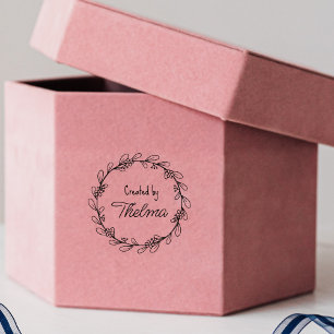 Create Your Own Flower Logo  Rubber Stamp