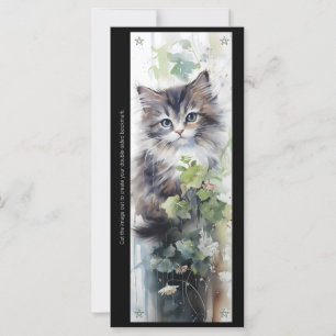 Create Your Own Fluffy Kitten Vine Bookmark Card