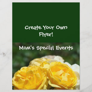 Create Your Own Flyers! Mum's Specila Events Green Flyer