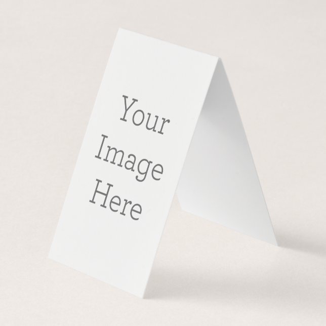 Custom Vertical Tent Fold Folded Business Card (Front)