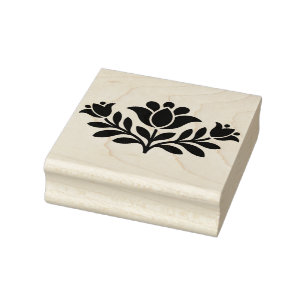 Create Your Own Folk Art Tulips Flowers Floral Rubber Stamp