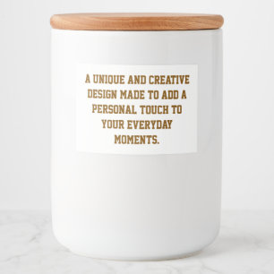 Create Your Own Food Container Label (3" x 2")