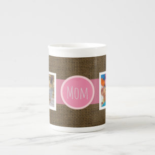 Create Your Own for Mum   Mother's Day 2 Photos Bone China Mug