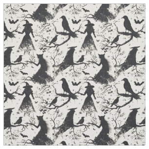 Create Your Own Forest Witches Fairies Ivory Toile Fabric