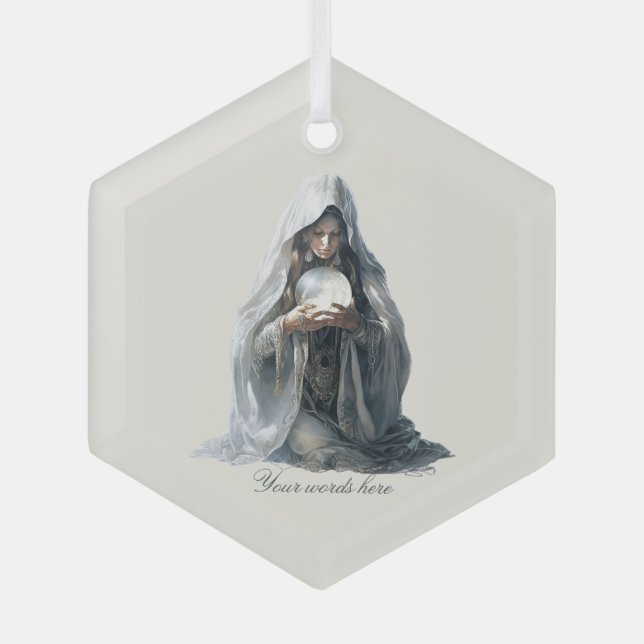 Create Your Own Fortune Teller Glass Tree Decoration (Front)