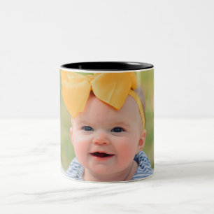 Create Your Own Frameless Kids Children Baby Photo Two-Tone Coffee Mug