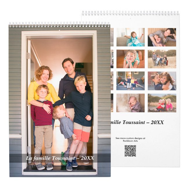 Create Your Own French Photo Calendar (Create Your Own Custom French Photo Calendar, front/back)