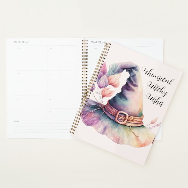 Create Your Own Frilly Rainbow Witch Hat Leaves Planner (Display)