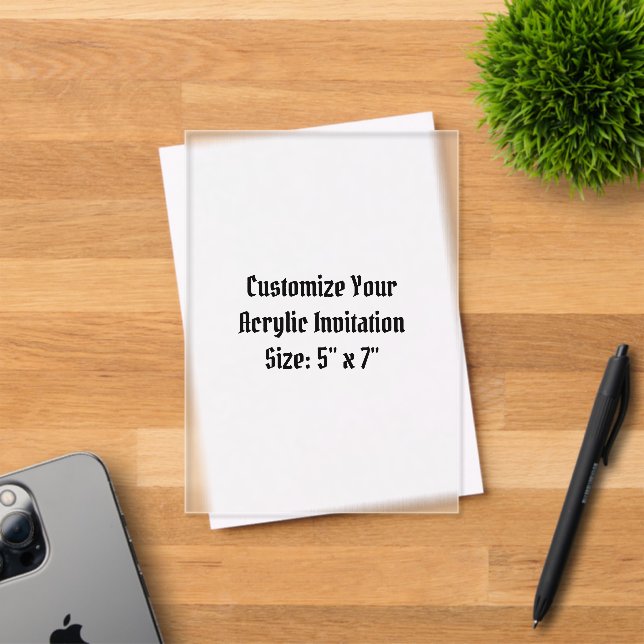 Create Your Own Frosted Acrylic Invitations (Insitu (Invitation Card))