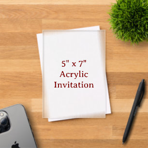Create Your Own Frosted Acrylic Invitations