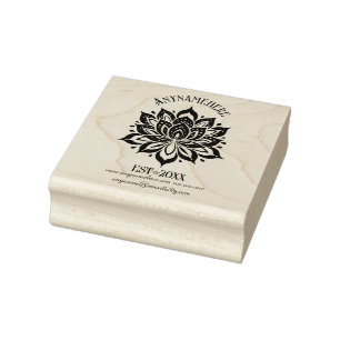 Create Your Own Full Bloom Lotus Mandala Flower Rubber Stamp