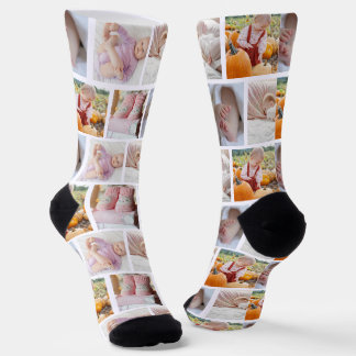 Create your own Fun 5-photo collage Crew Socks