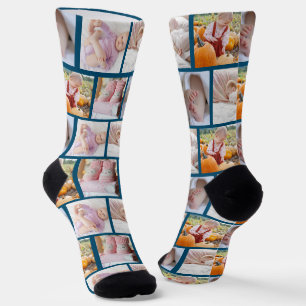 Create your own Fun 5-photo collage Crew Socks