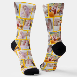 Create your own Fun 5-photo collage Crew Socks