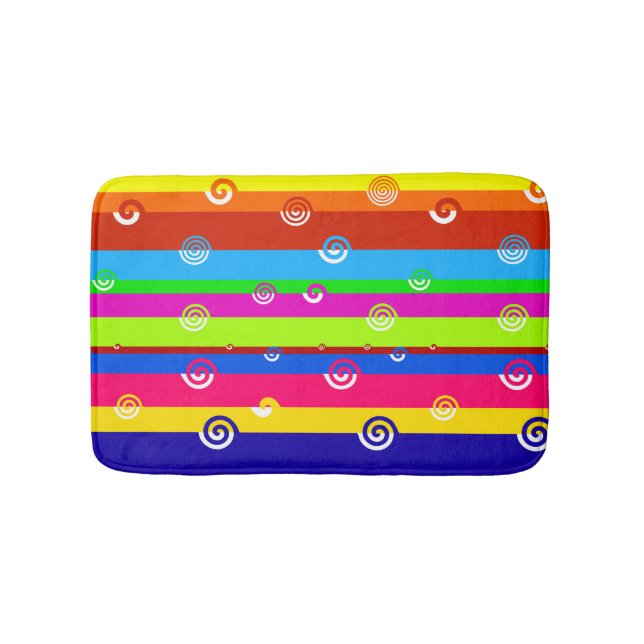 CREATE YOUR OWN Funky Stripes Bath Mat (Front)