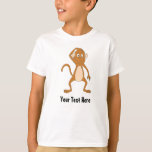 Create Your Own Funny Cartoon Monkey T-Shirt<br><div class="desc">Create Your Own Funny Cartoon Monkey T-Shirt . Add your funny text to make a fun gift for self or friends or family. Choose the size ,  style or colour from the options menu.</div>