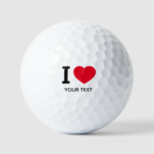 Create Your Own Funny I love Golf Balls