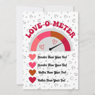 Create Your Own Funny Love Metre  Holiday Card