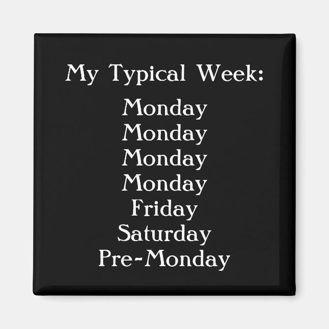 Create Your Own Funny Office Humour Black and Whit Magnet (Front)