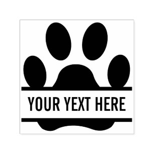 Create Your Own Funny Paw Print  Rubber Stamp