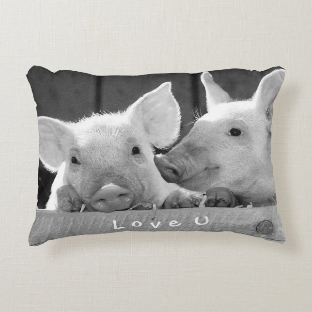 Create Your Own Funny Photo Love You Custom Decorative Cushion (Front)