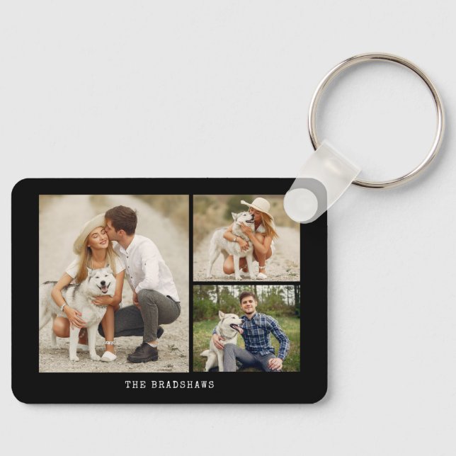 Create Your Own Gallery of 3 Photos Key Ring (Front)