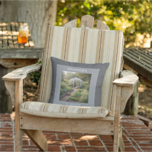 Create your own garden photos monogrammed garden cushion