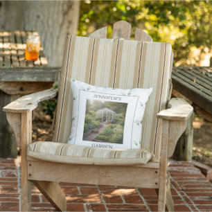 Create your own garden photos monogrammed garden cushion