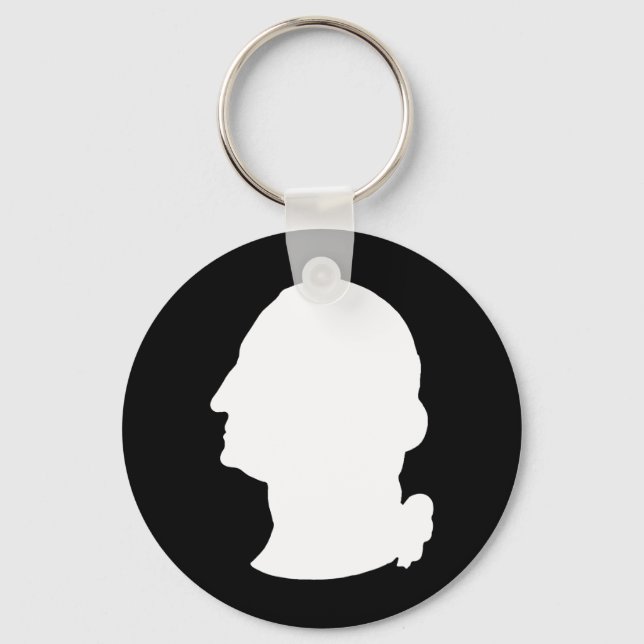 Create Your Own George Washington Silhouette Key Ring (Front)