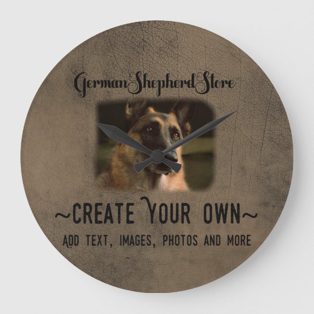 Create Your Own German Shepherd Photo Clock (Front)