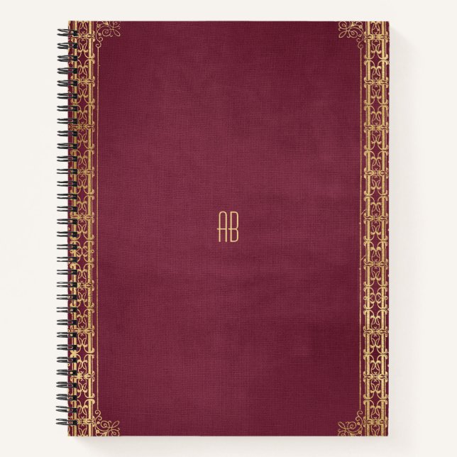 Create Your Own Gilded Fuschia Notebook (Front)