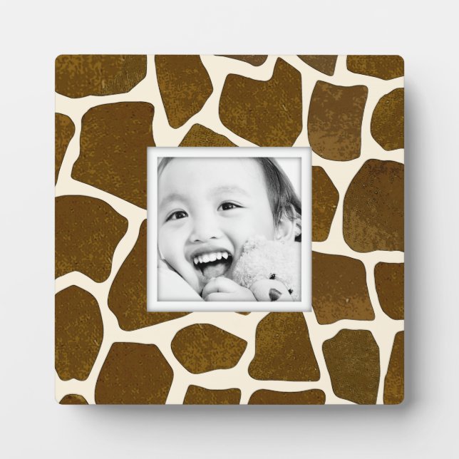 Create-Your-Own Giraffe Print Photo Frame Plaque (Front)
