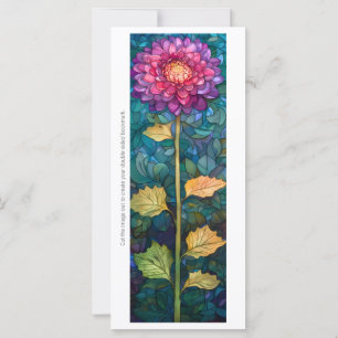 Create Your Own Glass Pink Zinnia Bookmark